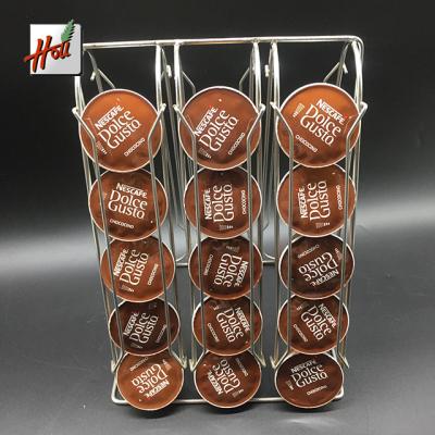 China Sustainable Stainless Steel Coffee Pods Storage Racks Dolce Enthusiasm Coffee Capsule Storage Rack For Home Kitchen for sale