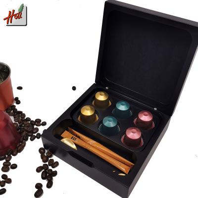 China HOU Sustainable LUXURY Wooden Coffee Pods Case Nespresso Coffee Capsule Holder for sale