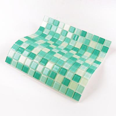 China Decorative Flooring Pool Tile Square Mosaic Slabs Porcelain Slab Mosaic for sale