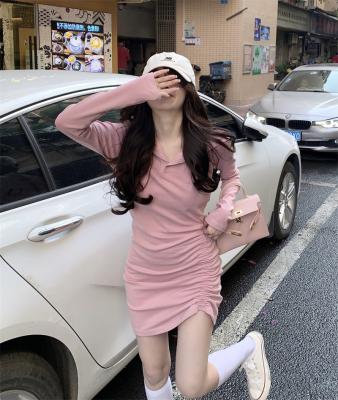 China 2022 viable spring and new autumn solid color loose hooded dress for women for sale