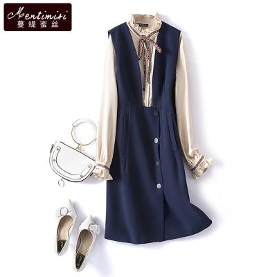 China Viable Dress Custom Made Chiffon Summer Logo Women's Casual Dress Sexy Elegant Medium Length Dress for sale