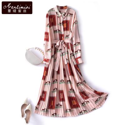 China New Summer Viable Women's V-Neckline Floral Dress Plus Size Casual Dress Affordable Korean Student Long Sleeve Dress for sale