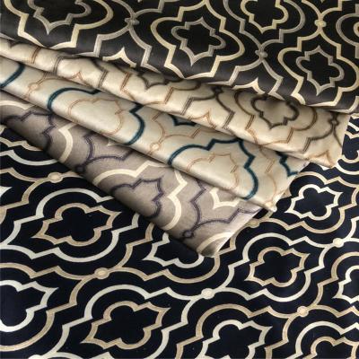 China Simple Classic Geometric Paper Printing Velvet Sofa Fabric for sale