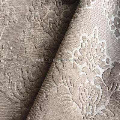 China Simple cheap FDY 100%polyester dyed embossed velvet for sale