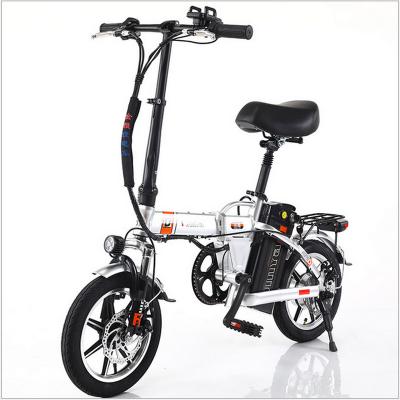 China Aluminum alloy 14 inch folding electric bicycle MTB 48V250W motor 10AH-20AH lithium battery brushless BIKE for sale