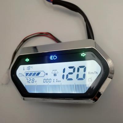 China LCD DISPLAY Scooter Bicycle Tricycle Dashboard MTB Electric Gauge 15.8*8.5cm Battery Light 48v60v72v/Level/Power Indicator for sale