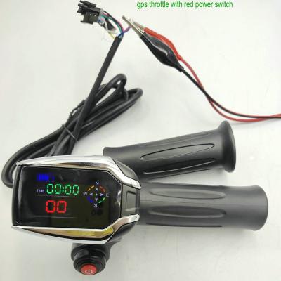 China 24v36v48v60v72v+GPS+LED Display+Switch/Lock Throttle HALF Bearing Grips Throttle For Electric Bike MTB Tricycle Scooter PART PBEV GPS for sale