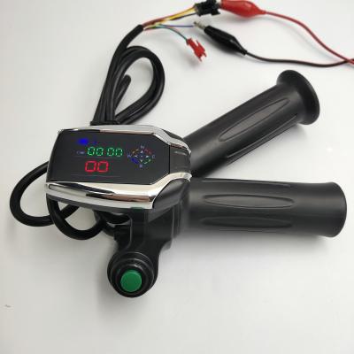 China Twist Throttle With On/Off Switch+Led Display+GPS Setting Electric Bike Scooter Parts MTB Tricycle Gas Grip Rolling Grips PBEV GPS for sale