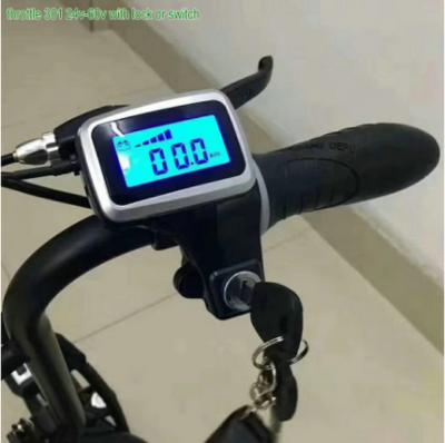 China Twist Throttle Grips+Led Display&Power Lock/Key Throttle Gas Grip For Electric Bike Scooter MTB Accessory Mobility Separates PBEV 301 for sale