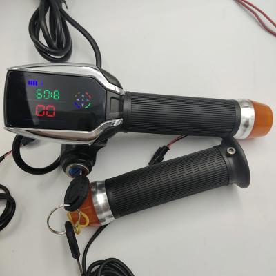 China Twist Throttle Electric Bike MTB Tricycle Scooter Accessory Parts PBEV With LCD Display+Battery Indicator Lock/Key 24v36v48v60v72v for sale