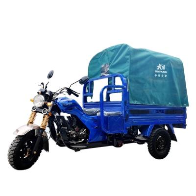 China New Design 3 Wheel Cargo Motorcycle High Quality Farm Peru Gas Powered Delivery Van Motorized Cargo Tricycle for sale