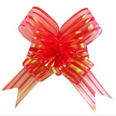 China Hot Sale and Promotional Shiny Christmas Tinsel Garland Wire Bowknot Tinsel Garland for sale