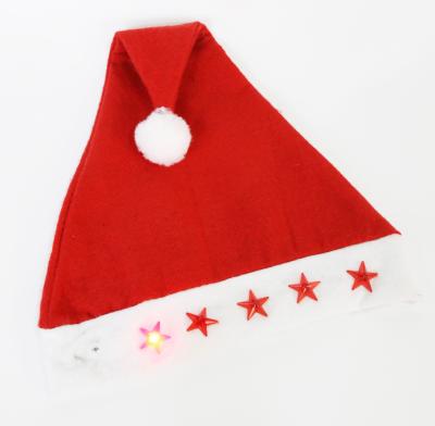 China Red Santa Hat Kids Adult Classic Super Soft Nonwoven Santa Hat Christmas Party Festive Decorations Nonwoven Fabric for sale