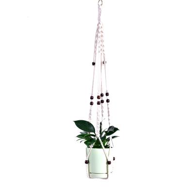 China Protective Good Quality Cotton Pot Arming Rope Basket Flower Pot Indoor Hanging Net for sale