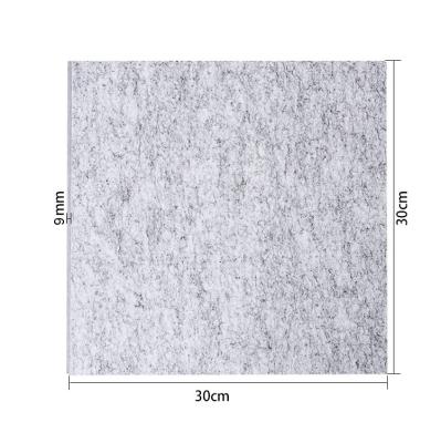 China Highly Effective Sound Absorption Sound Absorption 300*300 Wall Decoration Soundproof Gray Color Polyester Fiber Panel for sale