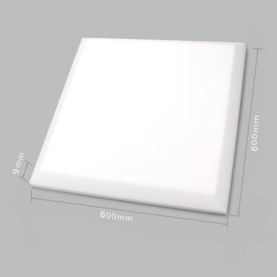 China Highly Efficient Acoustic Edge 600mm Square Studio Soundproof Polyester Fiber Panel Decoration Wall Sound Absorption White Color Panel for sale