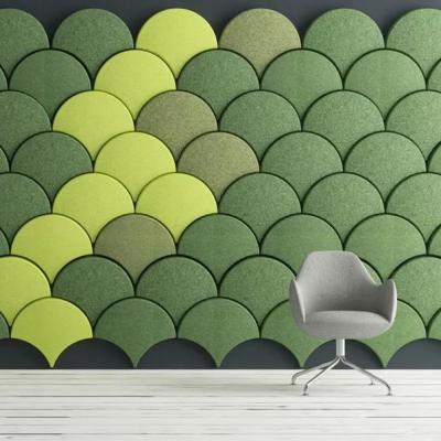 China Sound Absorption Highly Effective Art 3d wallpanels Faux Leather Tiles 3D Wall Panels Gingko Leaf Mosaic Wall Tiles for sale