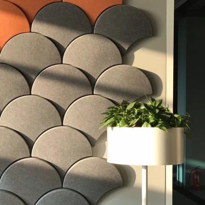 China Highly Efficient Sound Absorption PET 3D Panel Tiles Acoustic Sheet Gingko Panels Wall Acoustic Panel for sale