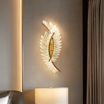 China New Modern All Copper Crystal Indoor Headboard Wall Mounted Lamp Bedside Wall Lamp LED Home Lamp for sale