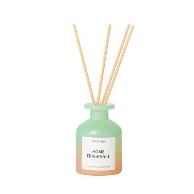 China Chinese High Quality Home Luxury Fire Gradient Private Label Incense Design Free Fragrance Reed Diffuser Glass Latest for sale