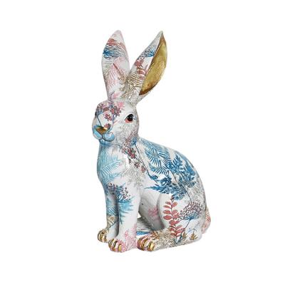 China China Open Resin Art Craft Home Furnishing Decoration Jade Rabbit Nordic Painted Decoration for sale