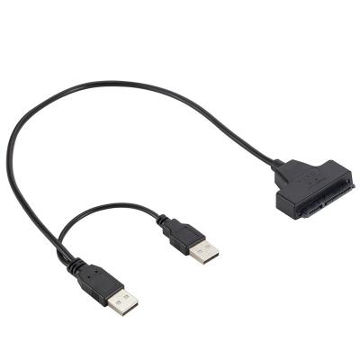 China LAPTOP SATA To USB 2.0 To 7 15 22pin Adapter Cables External Power For 2.5