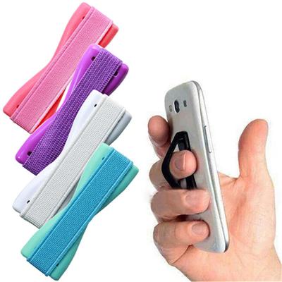 China Universal ABS Finger Sling Grip Elastic Band Strap Phone Holder Stand For Mobile Phones Brands On Tablet For iPhone X for sale