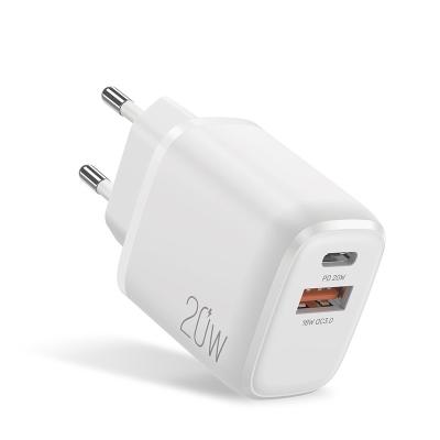 China Mobile Phone 20W Quick Charge 3.0 USB Type C PD Charger For X Xs 8 Pro Xiaomi USB C Max Fast Charging iPhone 12 Travel Wall Charger for sale