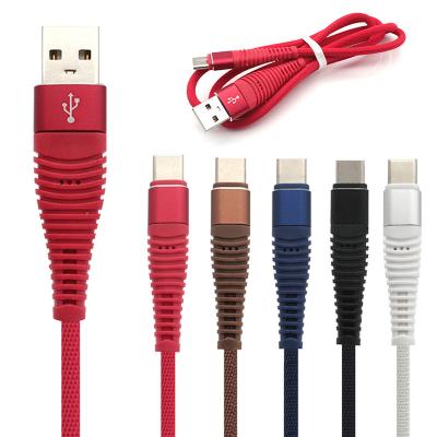 China MP3/MP4 Player 1m2m3m Siren Mobile Phone Weaving Data Cable For Type-C iPhone Android Charging Cable for sale