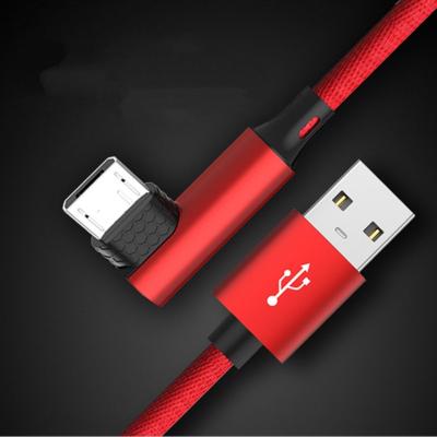 China MP3/MP4 Degree 2.0A 90 L Type C Cable Micro Bend Mobile Phone Bend Data Cable USB Charging Player 1M Charger Type for sale