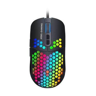 China Gaming 6400 DPI RGB USB Wired Gaming Mouse Lightweight Honeycomb Shell Mouse Ergonomic Mice With Ultra Weave Cable For Computer Game PC for sale