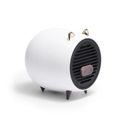 China Car New Arrival Pig Shape Desktop Mini Electric Ptc Fan Heater Energy Saving Heater Personal Desktop Portable Room for sale