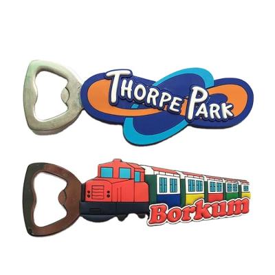 China Wholesale Custom Eco-friendly Logo Shape Plastic Silicone 3D PVC Metal Stainless Steel Soft Bottle Opener for sale