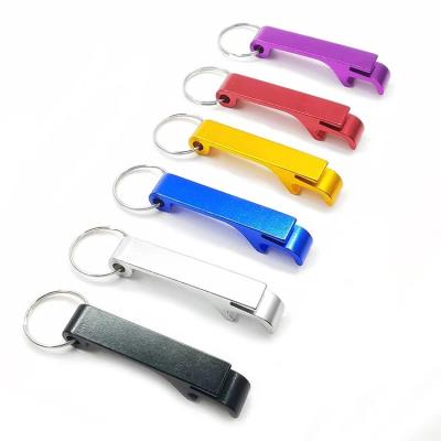 China Wholesale Hot Promotional Opener Eco-friendly Style Custom Logo Aluminum Bottle Opener Cheap Chain Key Beer Opener With Key Chain for sale