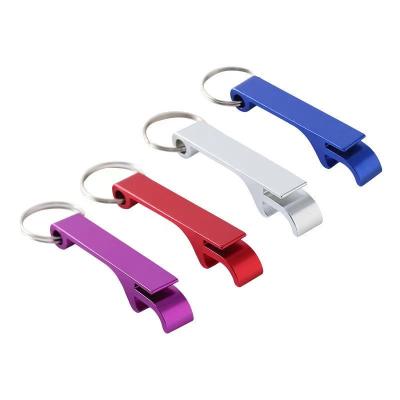 China Eco-friendly Promotional Custom Logo Aluminum Bottle Opener Cheap Beer Opener Key Chain Opener With Key Chain for sale