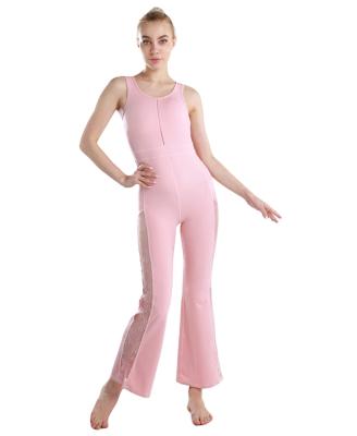 China Breathable Drop Shipping Yoga Jumpsuit Solid Color Workout Overalls Sports Fitness Sportswear 2021 One Piece for sale