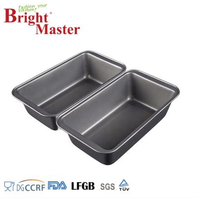 China Non Sustainable Stick 2PCS Carbon Steel Toast Baking Pan Set - 25.3 x 13 x 6.5cm for sale