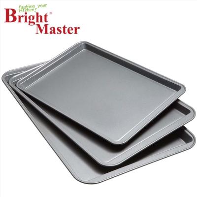 China Viable 3pcs Carbon Steel Non-Stick Cake Pan Set for sale