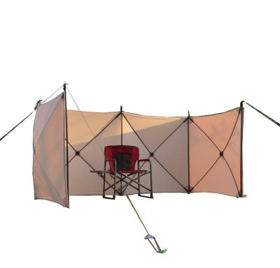 China Extended type increasing beach canvas quick freezing hub frame tent automatic wind break screen wall tent for sale