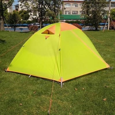 China Straight Tying Type Professional Ultralight 2 Person Tent With Poles Backpacking Tent Aluminum Double Layer Waterproof Lightweight Tent For Camping for sale