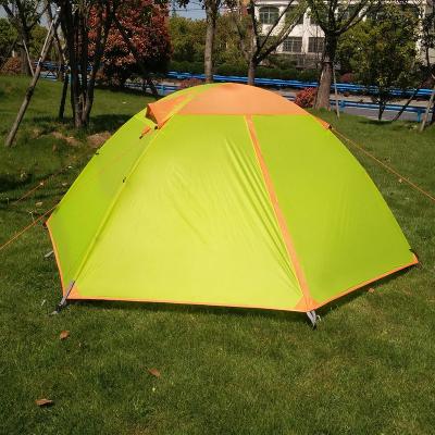 China Double Layer Professional Waterproof Backpacking Tent 2 Person Ultralight Tent Double Layer Straight Tying Type Tent For Camping With Aluminum Pole for sale