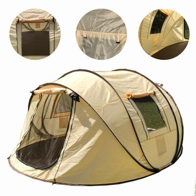 China Tube Type Tent Stake Customized Hand Pop Up Outdoor Throw Tent 2 People Camping Tent Double Doors Double Layers Waterproof UV Protection for sale