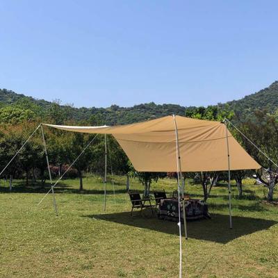 China Extended Type Customized Portable Luxury Canvas Fabric Family Cotton Canopy Tarp Tent For Camping for sale