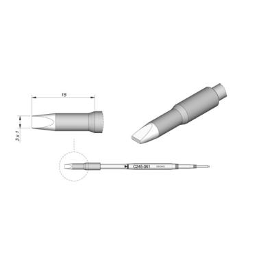 China Original JBC C245 Soldering Iron C245-061 Copper Tip For T245-A Soldering Pen CD-2BE Soldering Station For Repair Tools for sale