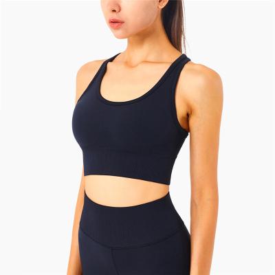 China OEM ODM High Quality Breathable Fitness Yoga Equipment For Women Wear Racerback Naked Active Sports Grow Tank Top Sports Seamless Bra for sale