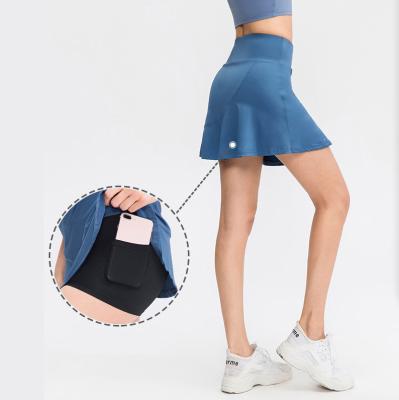 China Custom SKIRT Womens Yoga Golf Workout Sports Active Quick Dry High Waist Pleated Tennis Shorts Skirts For Women With Pocket for sale