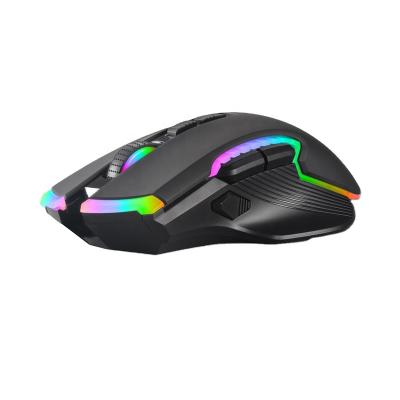 China Newcomer Ergonomic Programmable Gaming Mouse 2.4g Dual RGB Programmable Customize Wired Dual Keyboard and Wireless Rechargeable Mouse for sale