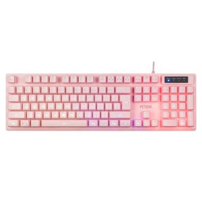 China Playing Games Splash Proof 3 Colors Anti-Ghost Backlit Usb Led 104 Keys Wired Plug And Play For PC Laptop Membrane Gaming Keyboard for sale