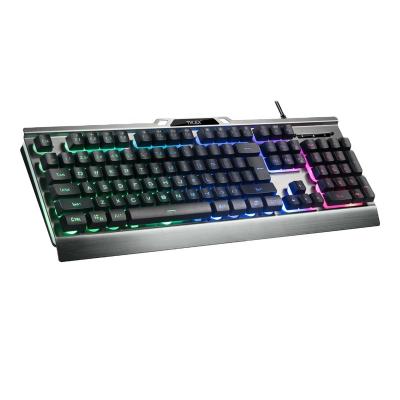 China Fashionable Anti-Ghost RGB Membrane Led Usb Slim Gaming Backlit PC Peripherial Wired Type-C High Keytop Laser Mechanical Keyboard for sale