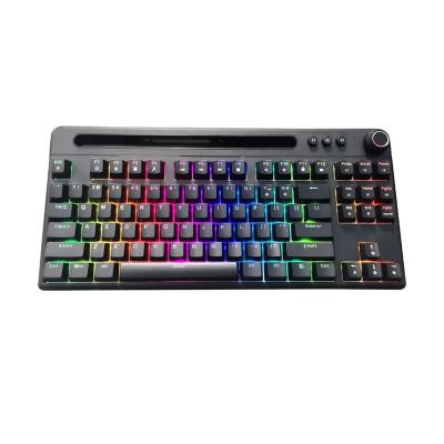 China Mechanical Anti-ghosting RGB Led Usb Gaming, Backlit PC Peripherial Radio Dual Wired 3000 mAh Rechargeable Keyboard Battery for sale